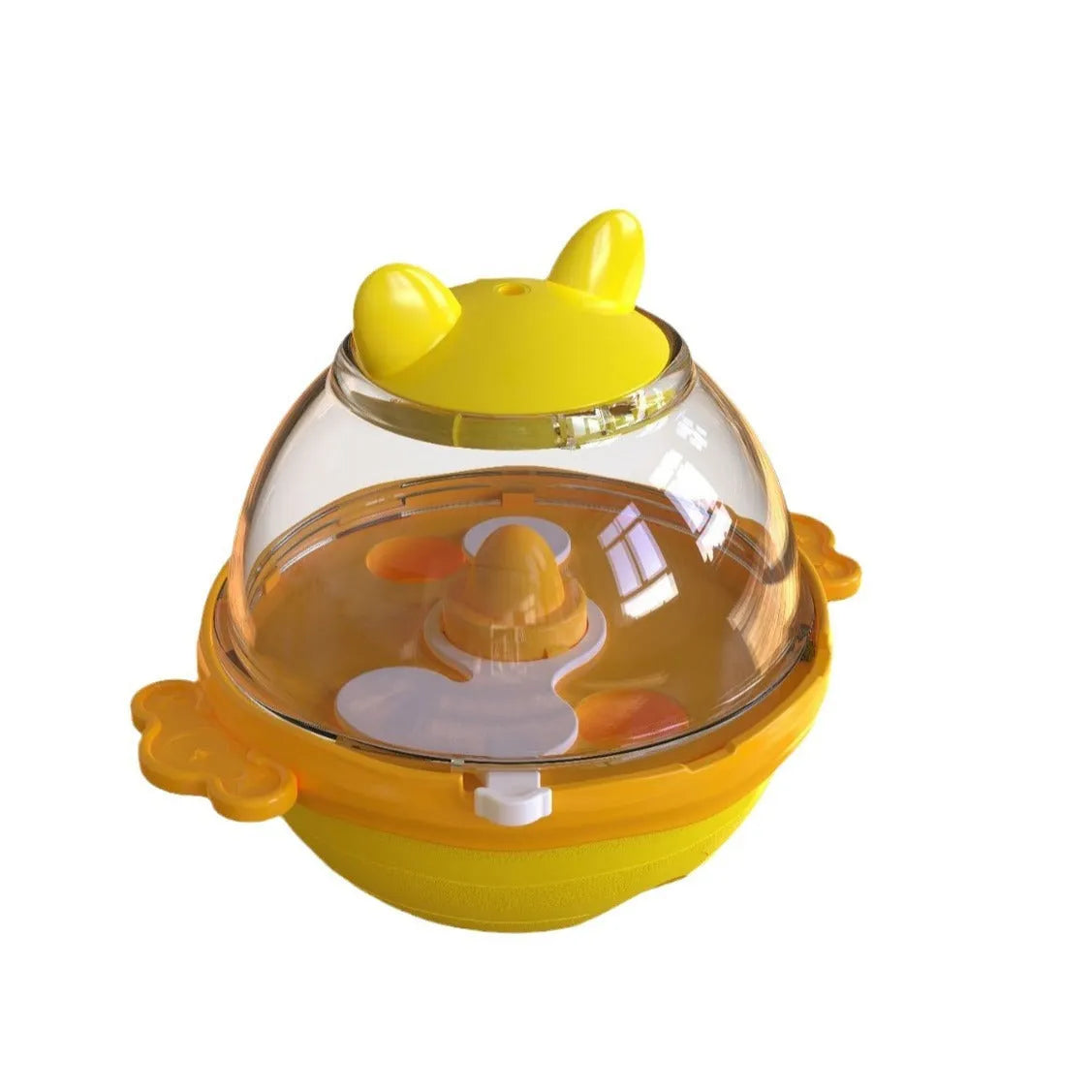 Pet Supplies Tumbler Dog Leakage Food Feeder Toy in yellow TPR material for slow feeding