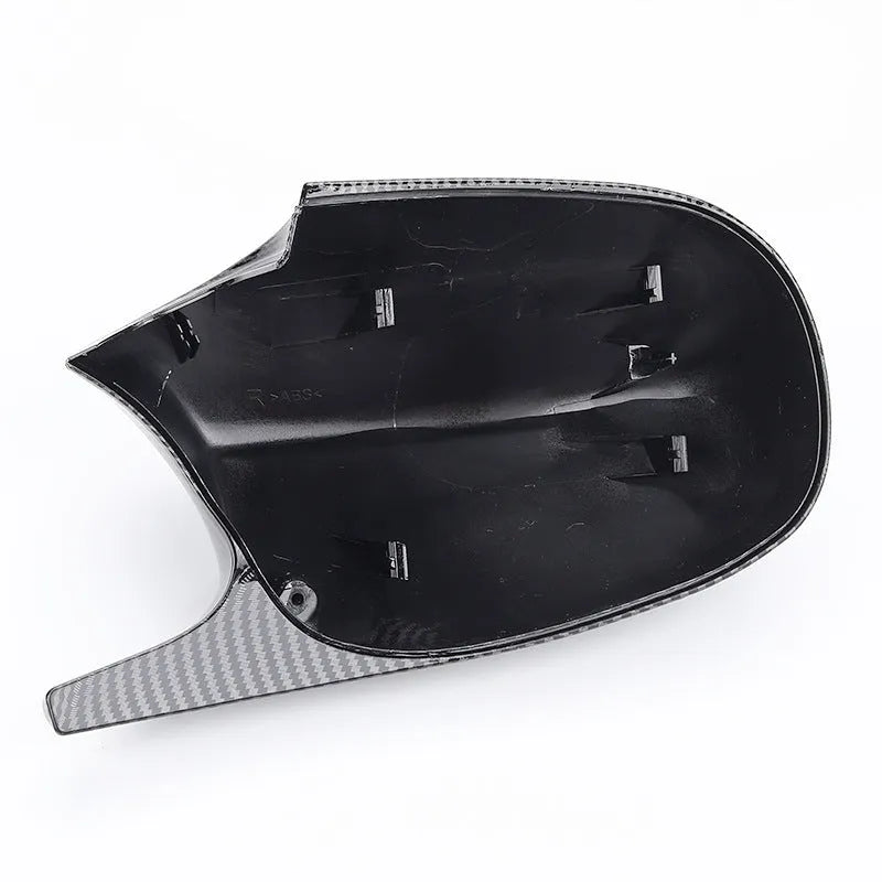 BMW 3 Series E90 rearview mirror shell replacement set in black ABS plastic