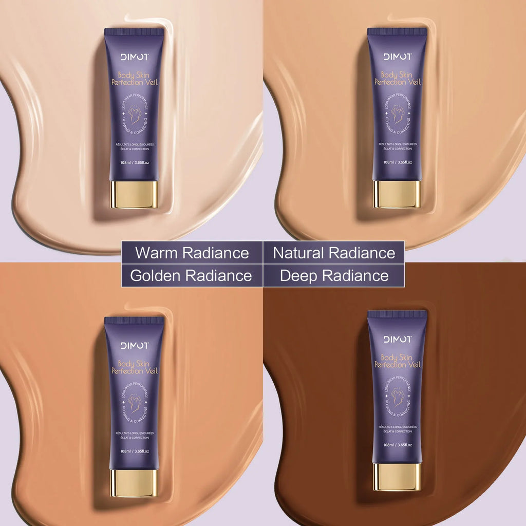 108ml tube of waterproof body concealer makeup cream with applicator brush for covering tattoos and birthmarks