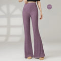 Close-up of solid colour polyester dance practice trousers for women, showing the form-fitting fit.