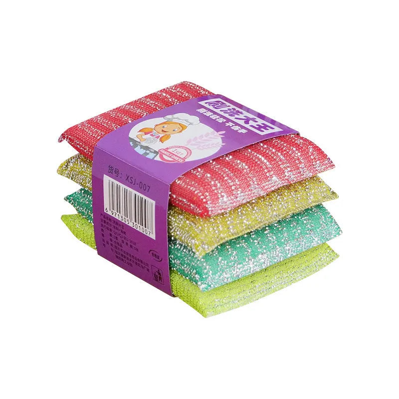 Pinstripe fabric sponge cleaning mop in macaron colours for wet and dry dishwashing
