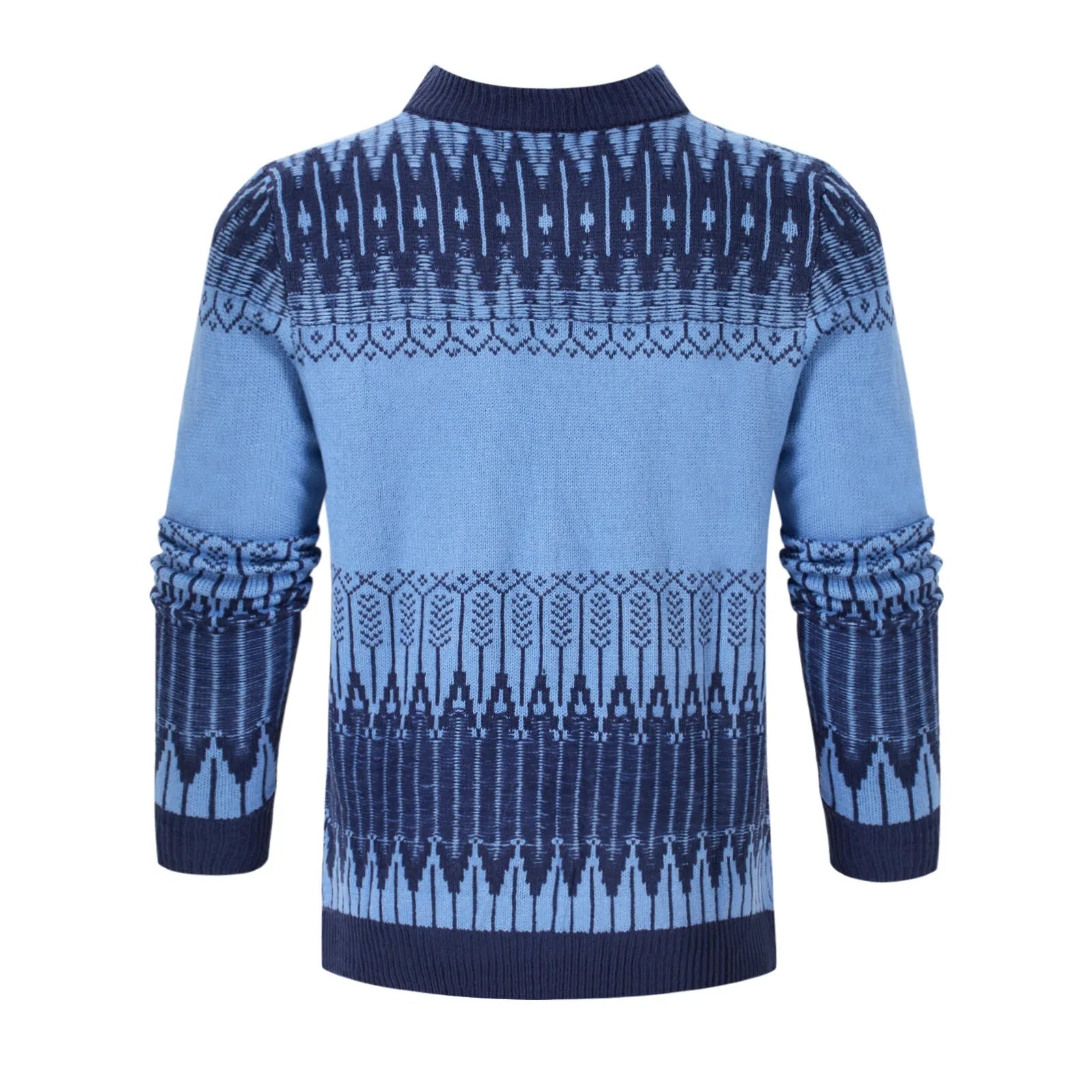Men's soft cotton-blend knitted sweater with crew neck and long sleeves