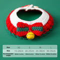 Christmas pet cat milk cotton hand knitting yarn collar adjustable scarf for cats under 15kg in Christmas Bowknot colour