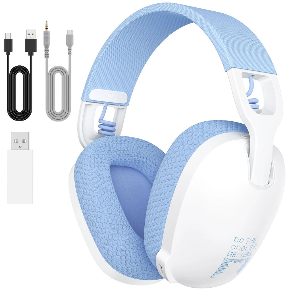 Wireless gaming headphone head-mounted style in black with Bluetooth and noise reduction