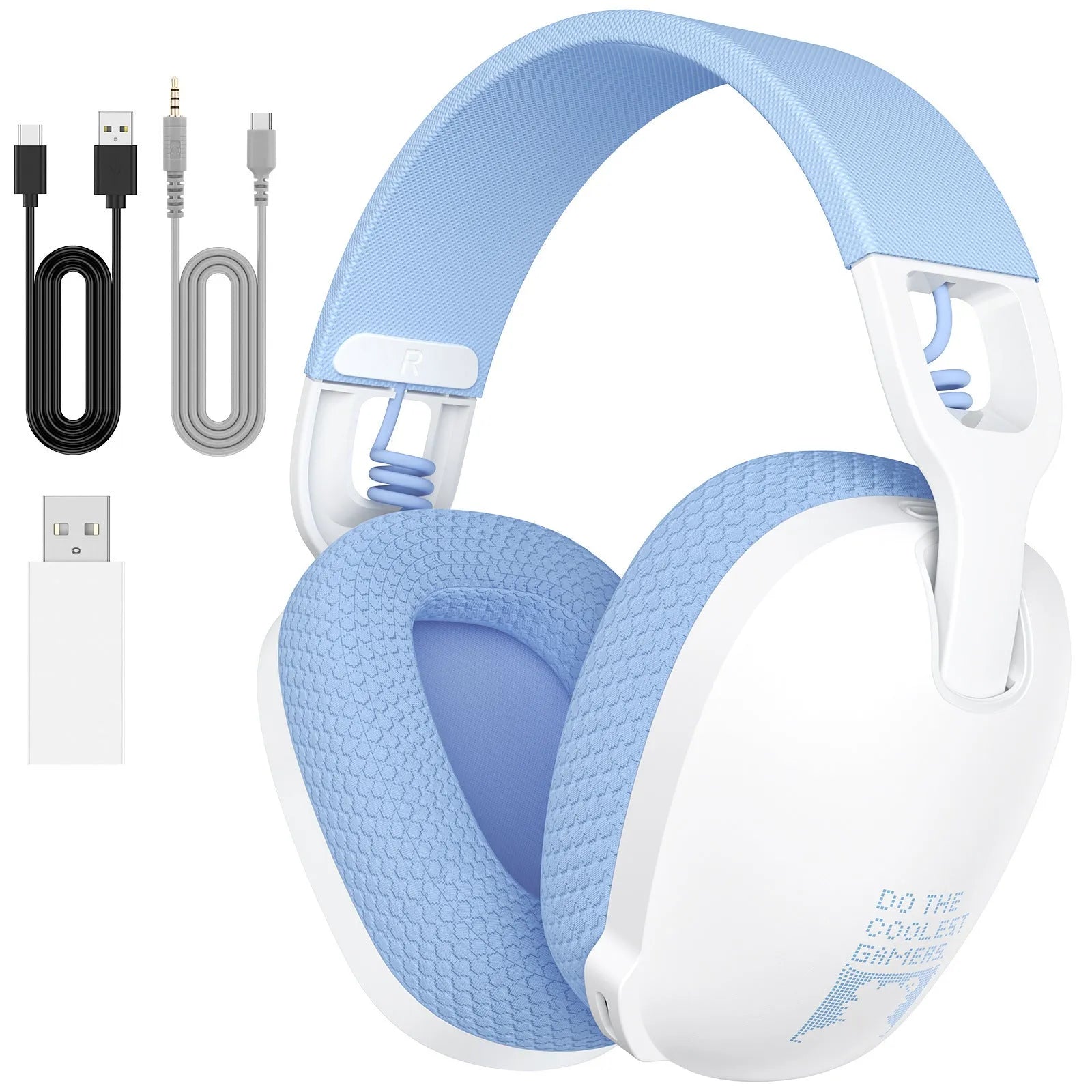 Wireless gaming headphone head-mounted style in black with Bluetooth and noise reduction