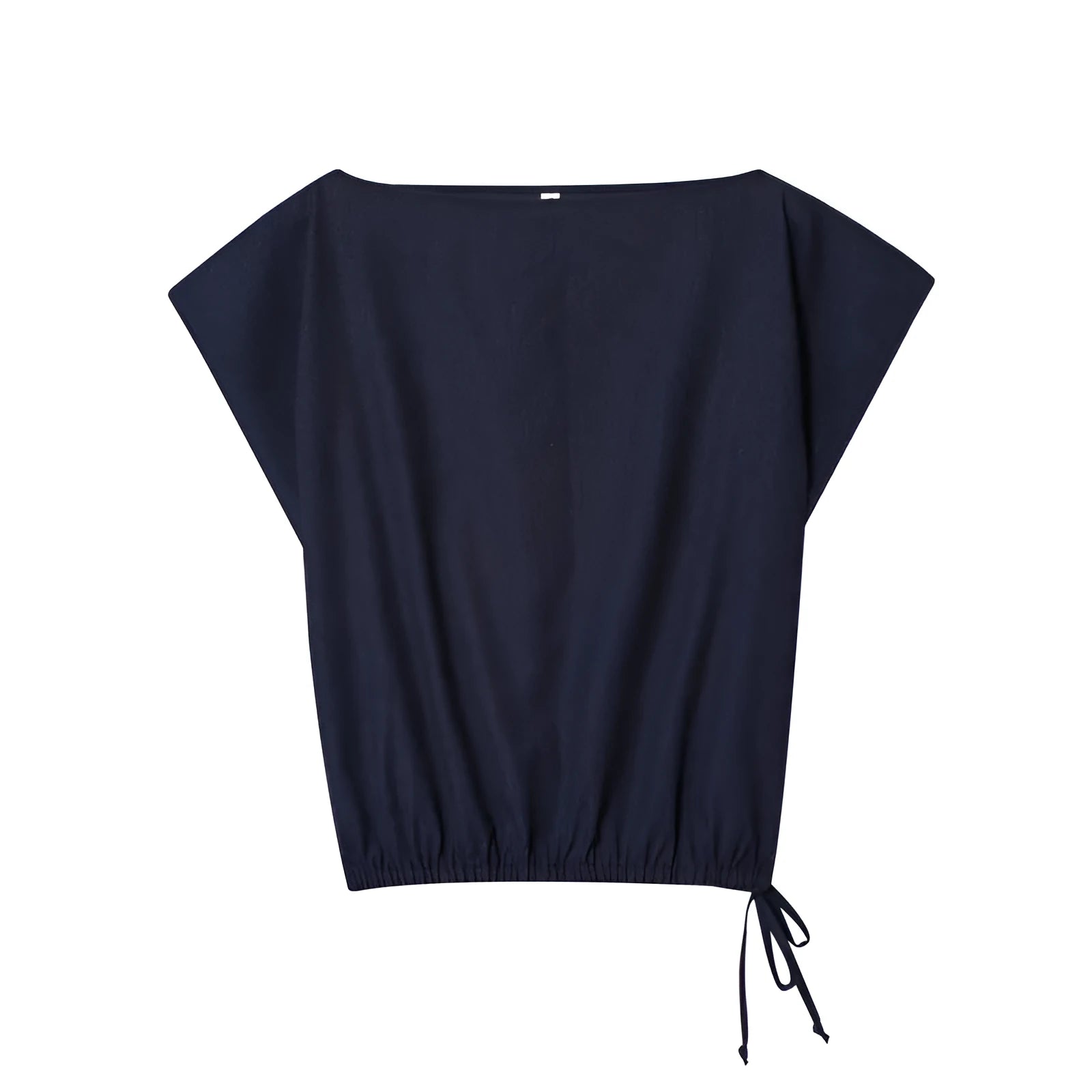 Women's linen style shirt with flounced sleeves and matching wide-leg trousers co-ordinated set