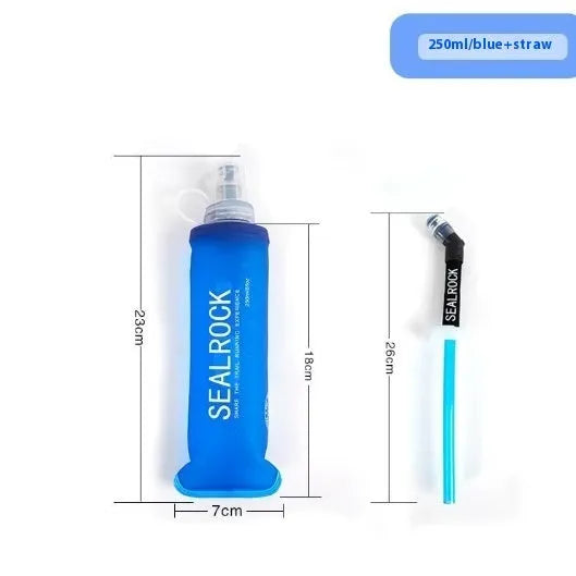 Plastic portable straw with suction tube for mountain climbing and off-road biking