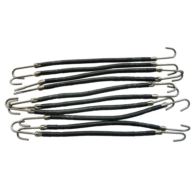 Metal double hook wig tool in black, dark brown or light brown colour