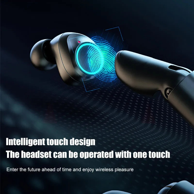 X10 Bluetooth earbuds in black with charging box and spare headphone covers