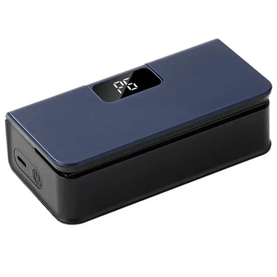 Small portable mini sealing machine heat seal food hand press snack plastic bag white and blue