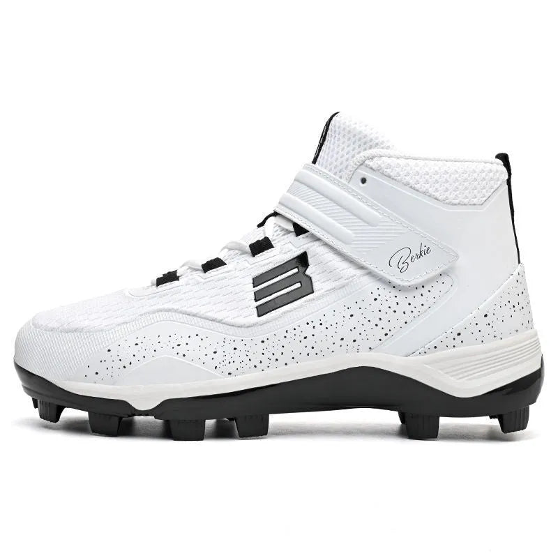 Youth wear-resistant non-slip professional training sneakers in black with rubber sole and mesh upper