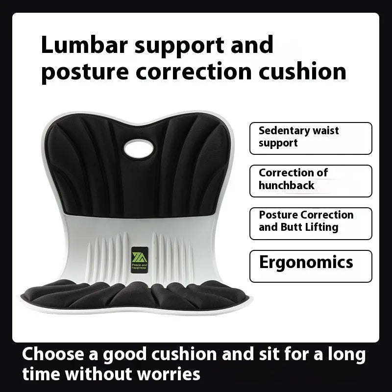 Ergonomic waist support cushion in five colours with dimensions 410x350x320cm