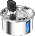 Stainless steel pet water fountain with constant temperature base for cats and dogs