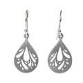 925 silver hollow water drop earrings for women, small drop shape in silver colour