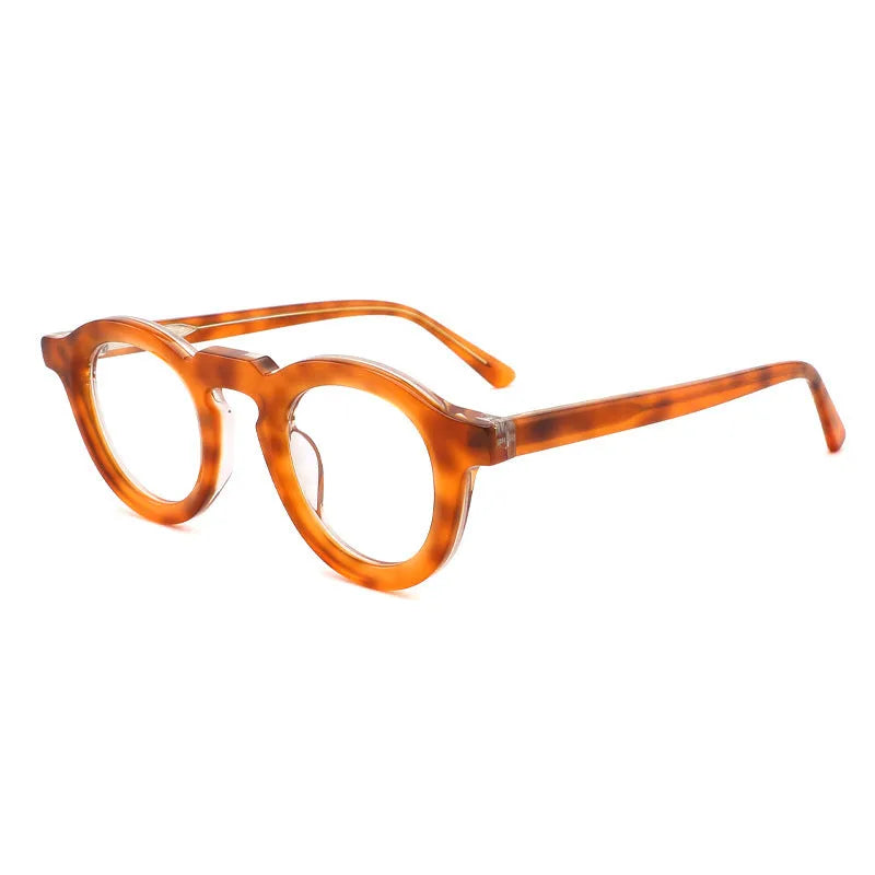 Thick plate frame glasses with sebum colour stitching full rim hip-hop box glasses multiple colour options C1 C2 C3 C4 C5