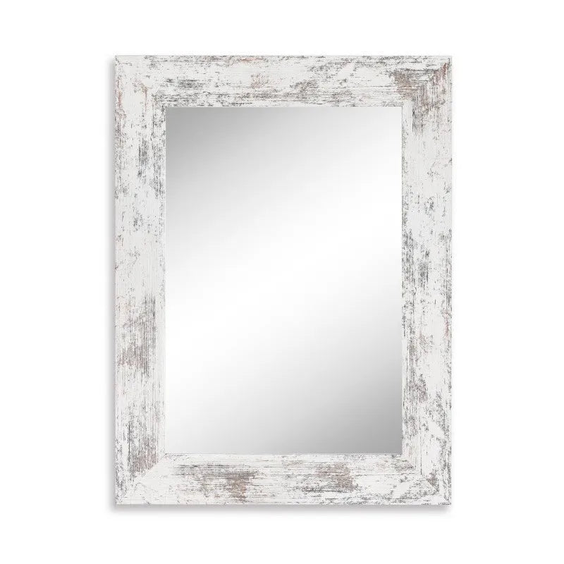 Wall-mounted pastoral style dressing mirror with retro Chinese design MDF frame