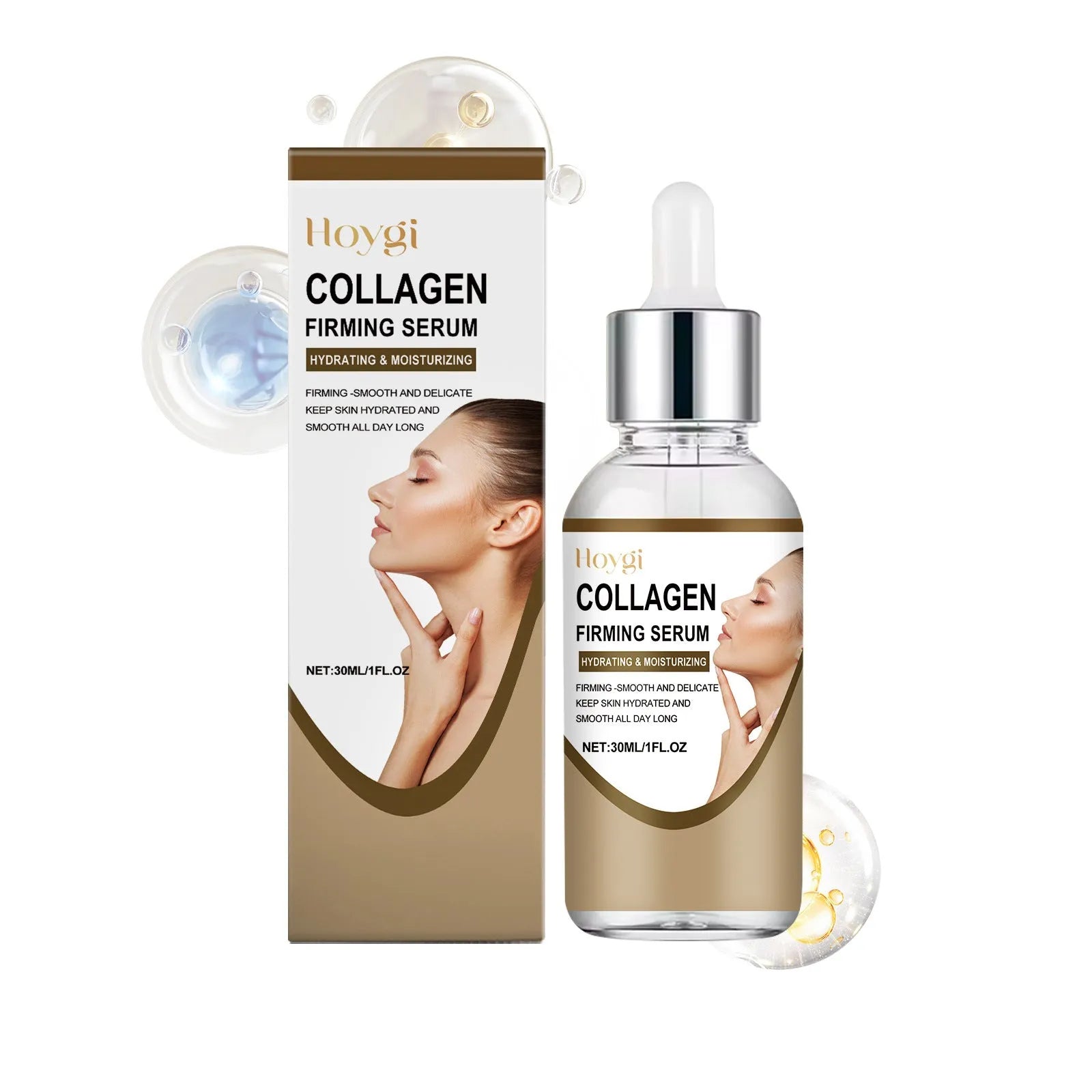 Collagen Firming Care Solution 30ml face serum in a white tube with blue label