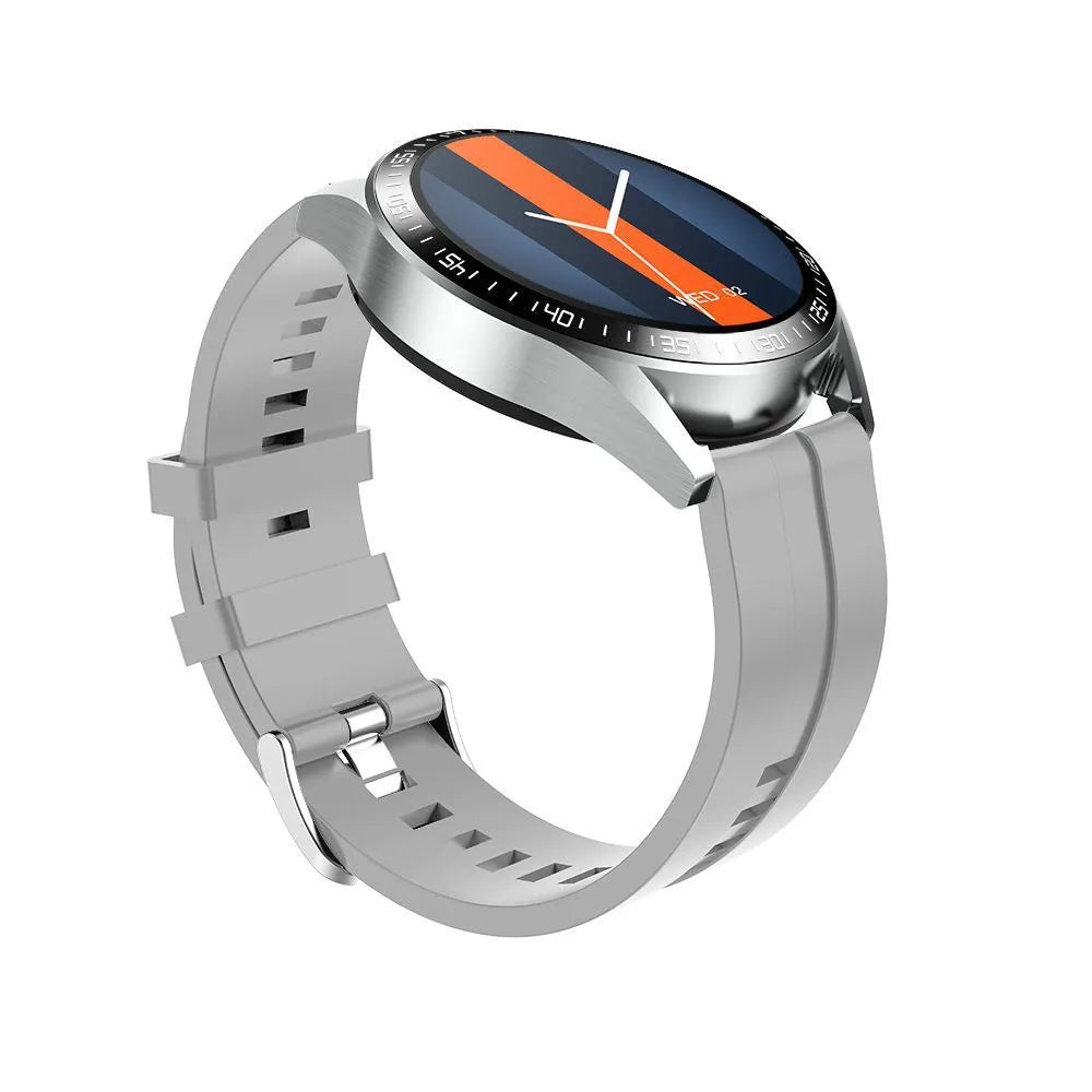 GS3 Max Smart Watch in black or silver with silicone strap on wrist, showing touchscreen display.