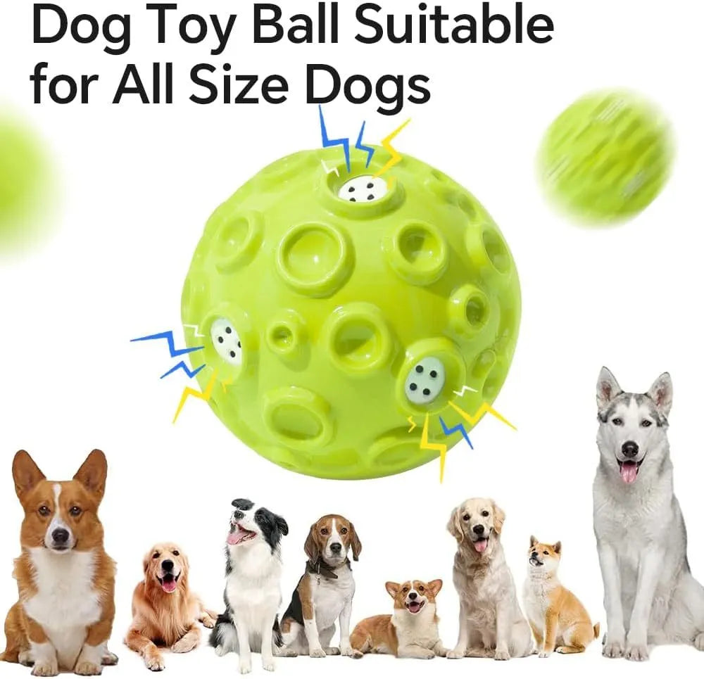 Durable natural rubber dog ball toy with textured surface for aggressive chewers in assorted colours