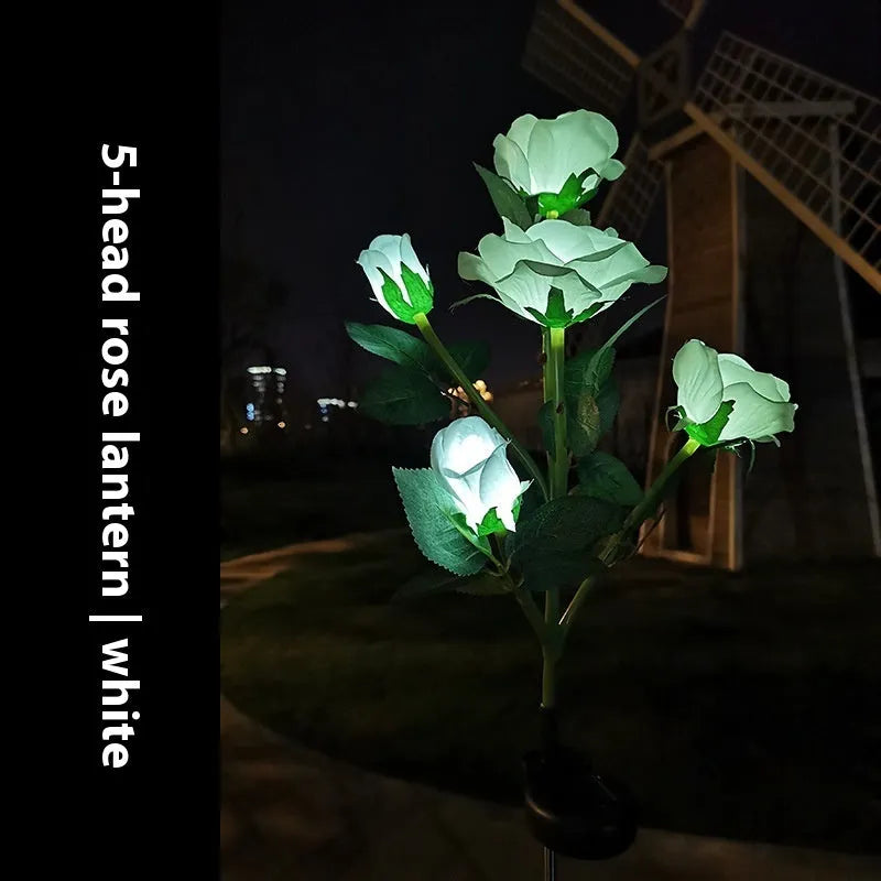 Solar lawn lamp flower shape 0.5W IP65 for courtyard garden pathway decoration with dandelion design