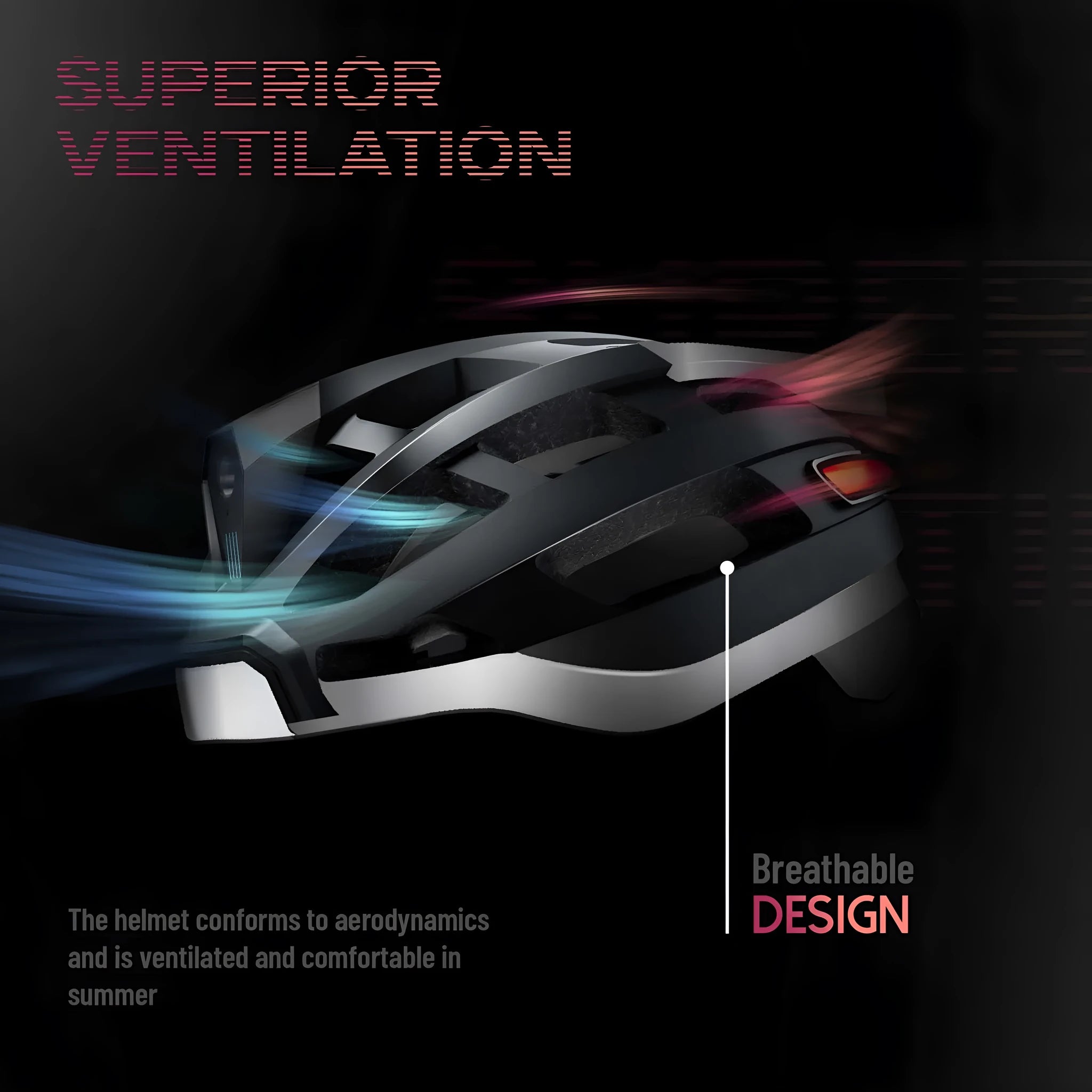 Smart Bluetooth warning light riding helmet in black and grey, free size 57-62cm, EPS PC construction