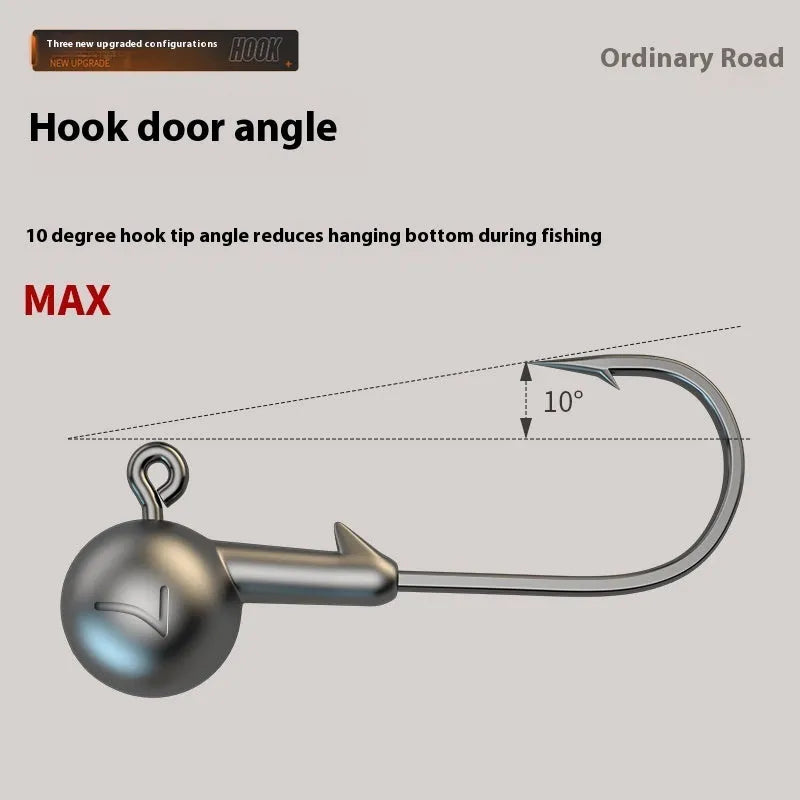 50-piece enhanced steel jig fishing hooks with 7G weight and primary colour options