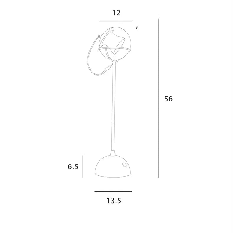 Creative glass LED desk lamp with dimmable touch switch on a wooden desk