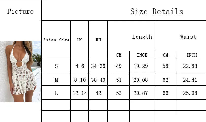 Women's knitted bikini swimsuit in solid colour polyester, black and white options, sizes S M L, for swimming and wading