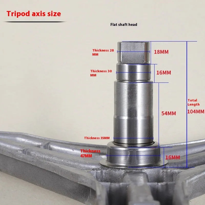 Washing machine tripod for TG70-1201EP 1201LP 1201EPS with wrench, screw and white grease on white background