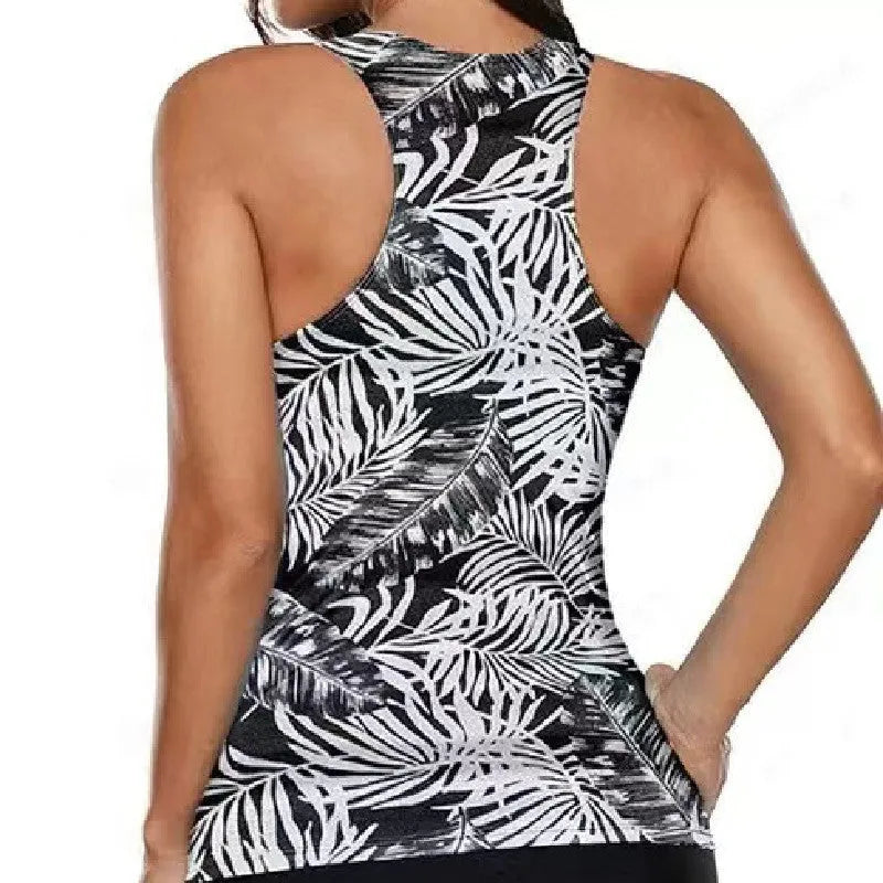 Women's split bow bikini swimsuit in polyester fabric with sexy pattern design