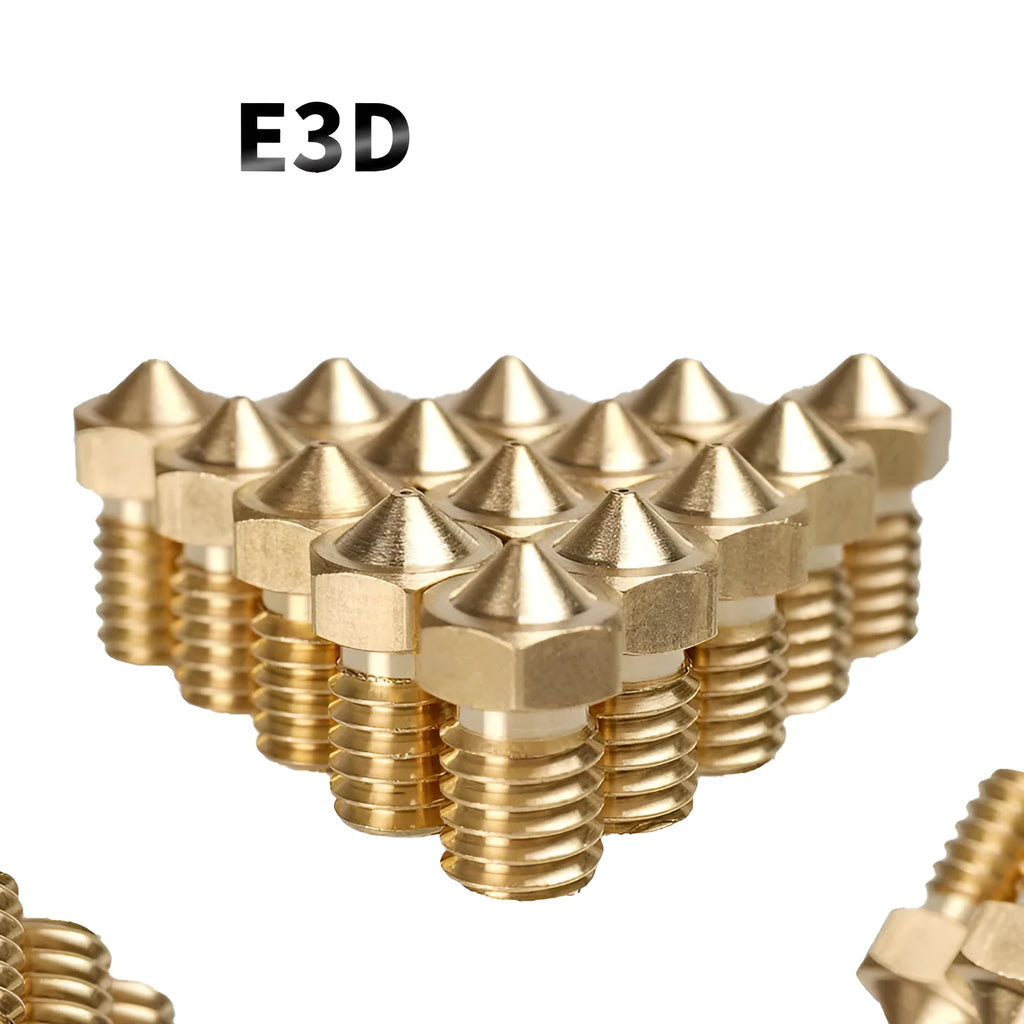 Brass M6 3D printer nozzle 12.5x7mm with smooth inner wall and chamfer inlet for 1.75mm filament