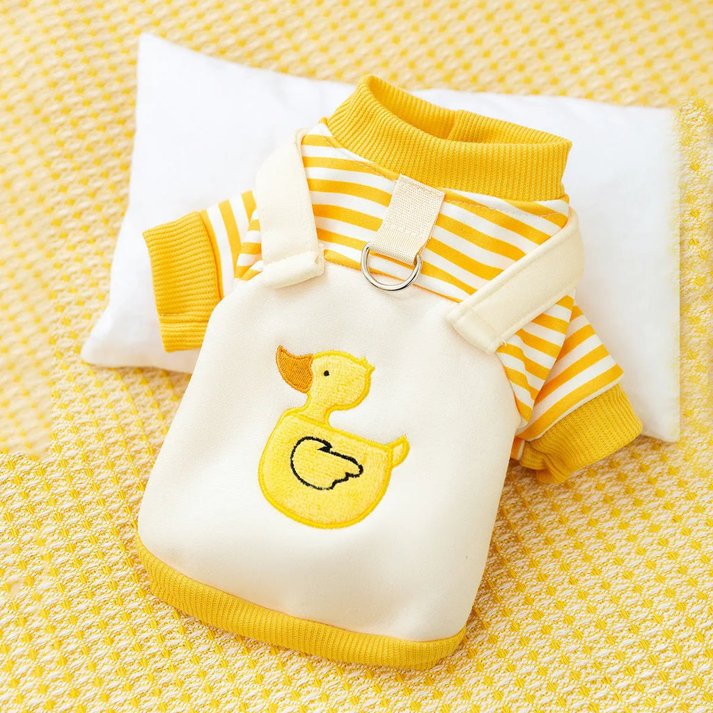 Fashion Autumn Thin Dog Pattern Sweater in yellow and white, available in sizes XS to XXL