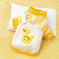 Fashion Autumn Thin Dog Pattern Sweater in yellow and white, available in sizes XS to XXL