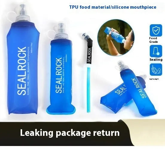 Plastic portable straw with suction tube for mountain climbing and off-road biking