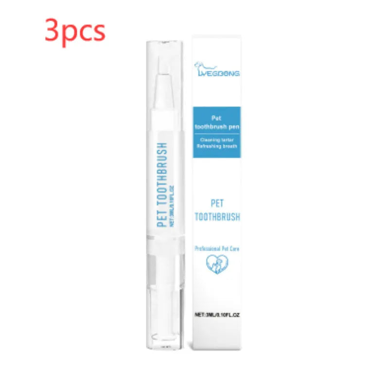 Soft Breath Care Pet Toothbrush Pen with 3ml dental gel for dogs and cats