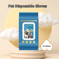 Pack of disposable pet gloves for cat bathing and dog grooming cleaning tasks