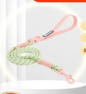 Solid colour PVC dog leash hand holding rope in crimson purple yellow or taoyao green for outdoor use