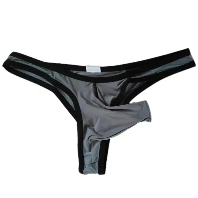 Men's Ice Silk nylon small briefs in multiple colours on a white background