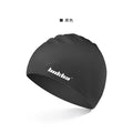 Silicone swimming cap with waterproof earmuffs and letter pattern design in multiple colour options